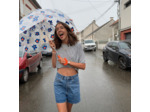 PARAPLUIE FLEURS BLEUES ADULTE