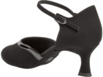 049-106-106 - Chaussures de danse fermées noires, talons flare 5cm - Diamant