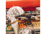 PARAPLUIE FLEURS BLANCHES ADULTE