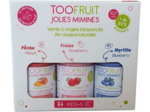 Toofruit Jolies Mimines Coffret 3 Vernis à ongle biosourcé Pêche, Fraise, Myrtille 3unité