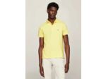 Polo Tommy Hilfiger ajusté jaune en coton bio