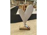 Coeur sur pied Aluminium coloris blanc