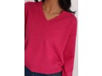 PULL COL V ANITA FUSCHIA