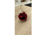 Rose 1 Tige Plastique Rouge/Or