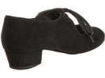 057-029-001 - Chaussures de danse en nubuck noir, semelle confort, talon 3cm - Diamant