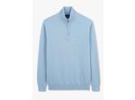 Pull demi zip Eden Park bleu clair en laine