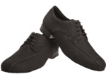 094-025-448 - Chaussures de danse pieds larges en nubuck noir, talons de 2 cm - Diamant