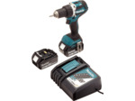 Perceuse visseuse makita sans fil 18 v 2 batteries 5 ah 13 mm chargeur et coffret mak pac - ddf484rtj chargeur - avec makpac