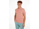 Polo Tommy Hilfiger ajusté rose en coton bio