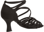 108-060-040 - Chaussures danses latines en simili nubuck noir, talons 6,5cm - Diamant