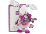 Doudou et Compagnie - Hochet - Cerise le Lapin - Rose - Grelot - Boîte Idée Cadeau de Naissance Fille - Garantie Perdu - DC2700 Hochet Lapin Cerise