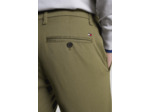 Pantalon chino slim Tommy Hilfiger kaki en coton bio stretch