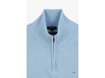 Pull demi zip Eden Park bleu clair en laine