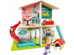 Jouet Hape - Maison de Poupée en Bois Interactive avec Sons - à Partir de 3 ans - Grande Maison de 8 Pièces à Vivre Décorées et 9 Effets Sonores (Piles Fournies) - Filles et Garçons