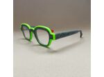 Lunettes de Vue Artist Line de la Marque Sabine Be Coloris Pierre / Vert Fluo