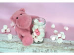 Histoire d'Ours - Peluche Hippopotame - Hip'Fun - Rose Foncé - 25 Cm - Peluche Douce et Mignonne pour les Calins - Idée Cadeau de Naissance et Anniversaire