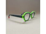 Lunettes de Vue Artist Line de la Marque Sabine Be Coloris Pierre / Vert Fluo