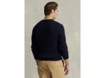 Pull torsadé Ralph Lauren marine en coton