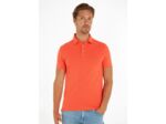 Polo Tommy Hilfiger ajusté orange en coton bio