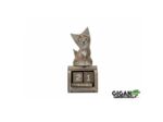 CALENDRIER EN BOIS CAT MINI WHITE WASH COLOUR13X7CM