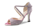 Alina - Chaussures de danse en cuir rose et glitter multi - Werner Kern