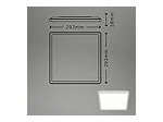 BRILONER - Plafonnier LED au design ultra mince en blanc, Luminaire Plafonnier carré 18W avec rétroéclairage indirect, Plafonnier Chambre, Plafonnier Salon, Lampe Chambre, Lampe Cuisine 19 cm