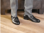 179-025-028 - Chaussures de danse en cuir noir pour homme talon de 2cm- Diamant
