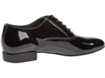 180-075-038 - Chaussures de danse en vernis noir pour homme talon de 2cm- Diamant