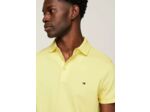 Polo Tommy Hilfiger ajusté jaune en coton bio