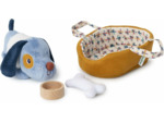 Peluche Jules le chien et son panier - Lilliputiens