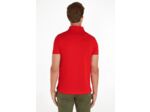 Polo Tommy Hilfiger ajusté rouge en coton bio stretch