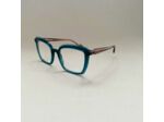 Lunettes de vue Katia Caroline Abram Coloris Bleu Paon / Vieux Rose