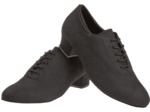 140-034-335-A - Chaussures de danse semelle confort en microfibre noire à talon 3,7cm - Diamant