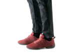 4035-Bold - Baskets noir et rouge pour homme en tricot mesh  - Anna Kern