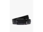 Coffret ceinture 2 boucles Lacoste en cuir noir