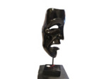 Statuette demi Masque noir