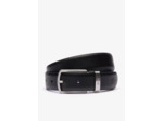 Coffret ceinture 2 boucles Lacoste en cuir noir