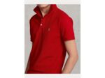 Polo Ralph Lauren cintré rouge en coton stretch