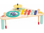 JANOD - Table Musicale en Bois Gioia - 3 Instruments de Musique Enfant - Jouet d'Imitation et d'Éveil Musical - Dès 12 Mois