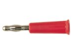 Fiche banane mâle rouge Ø4mm avec isolant vissable / Raccord par vis M3