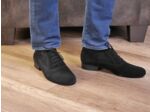 180-025-001 - Chaussures de danse en nubuck noir pour homme talon de 2cm- Diamant