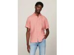 Chemise manches courtes Tommy Hilfiger rose en lin