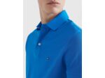 Polo Tommy Hilfiger ajusté bleu en coton bio