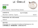 Café Brésil Santos VANILLE 100% Arabica