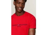 T-shirt ajusté Tommy Hilfiger ajusté rouge coton bio