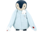 Complices – Peluche à Bisous – Bleu – avec Mouchoir Mousseline de Coton