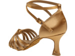 109-087-087 - Chaussures de danses latines en satin bronze à bride, talon de 6,5cm - Diamant