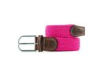 Ceinture tressée Billybelt rose en cuir