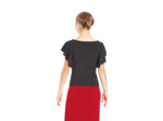 6236 - Top danse latine manches volantés femme noir ou rouge - Intermezzo