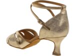 141-077-464 - Chaussures de danse en cuir nubuck et verni doré avec talons de 5cm - Diamant